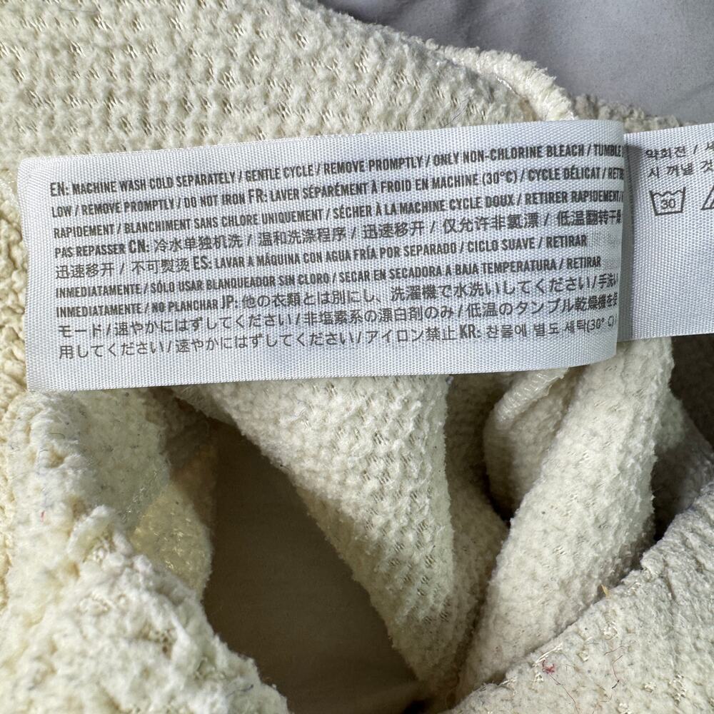 Abercrombie & Fitch Womens XS Cream Sherpa Fleece Hoodie Pullover A&F Cozy - Picture 9 of 10